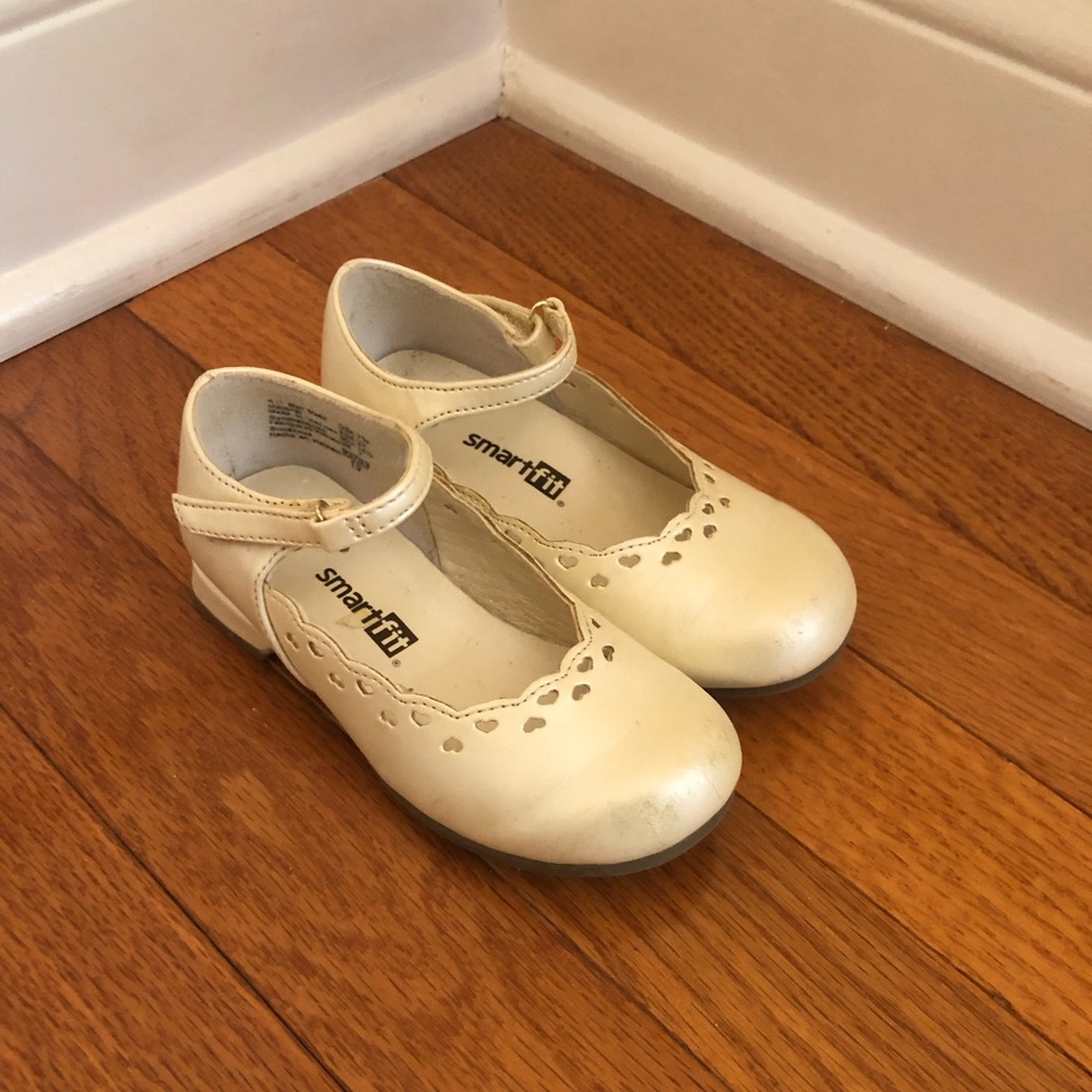 Girls white flats